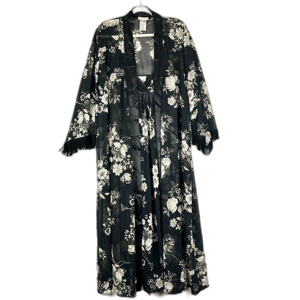 California Dynasty Vintage Robe Gown Peignoir Set Size Medium/Large Boudoir